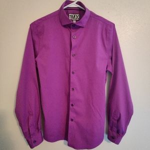 Mens Express Dress Shirt Purple